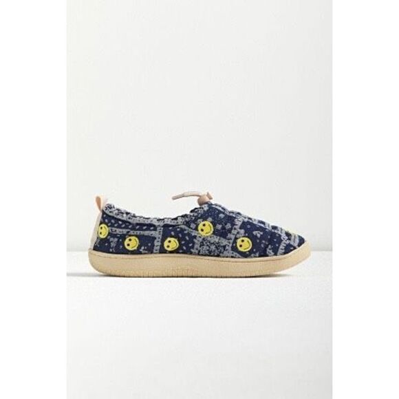 New New Urban Outfitters Patchwork Hardsole Slipper Size L - Picture 3 of 8